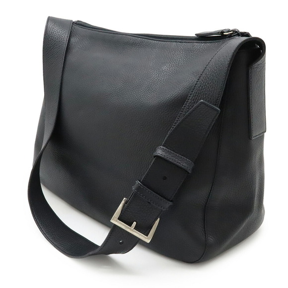 PRADA Black Leather Shoulder Bag